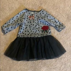 black dress with tutu skirt